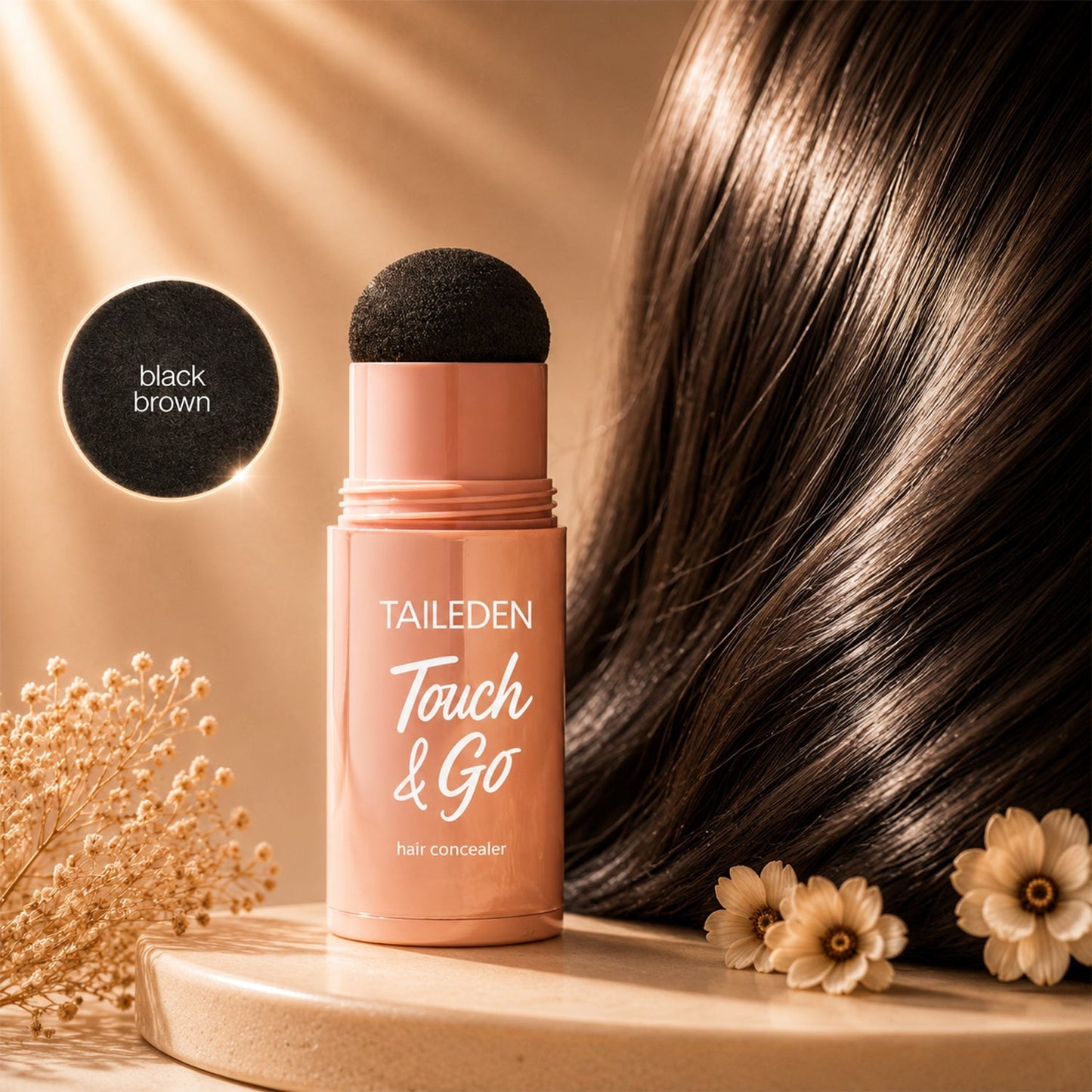 Touch & Go Hair Concealer | Instant Root Touch-Up Stick For Gray Hair & Sparse Hairline